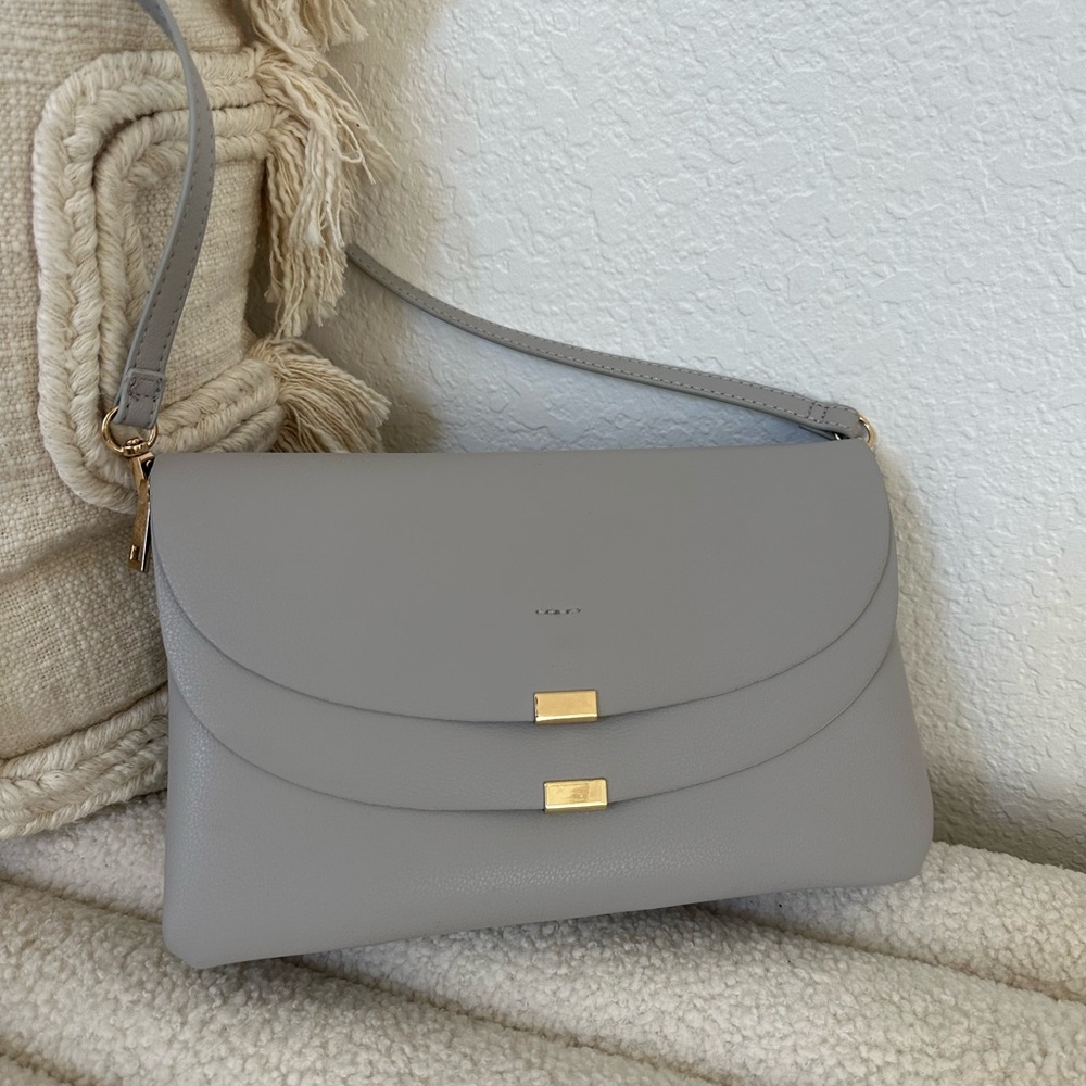 Gray crossbody purse